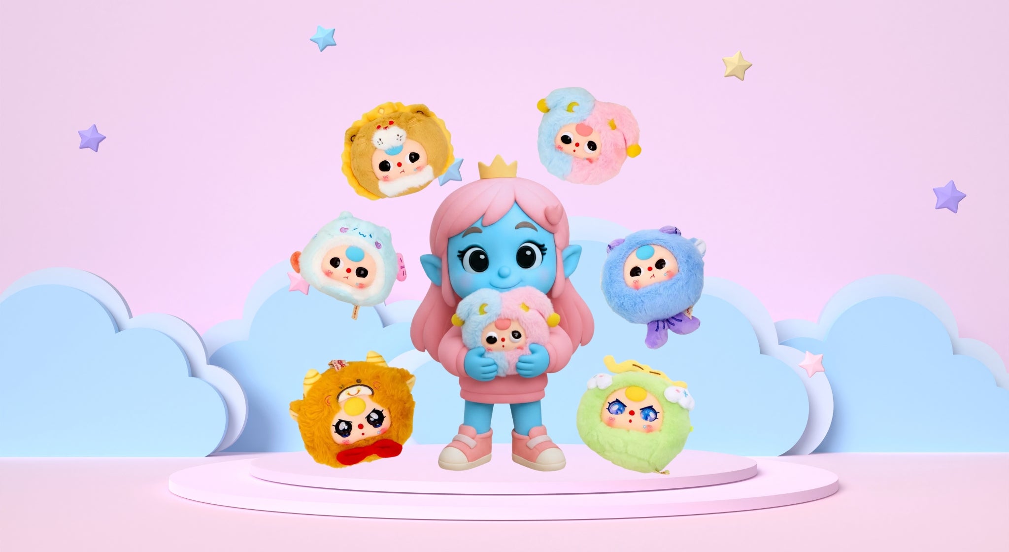 Baby Three Twelve Constellations Plush Pendant