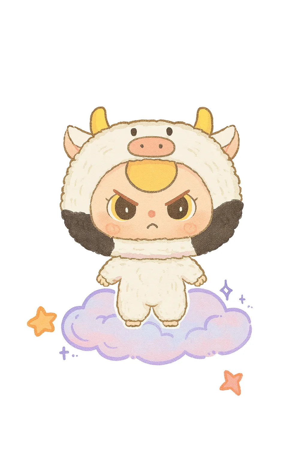 Baby Three Big Head Zipper Bag