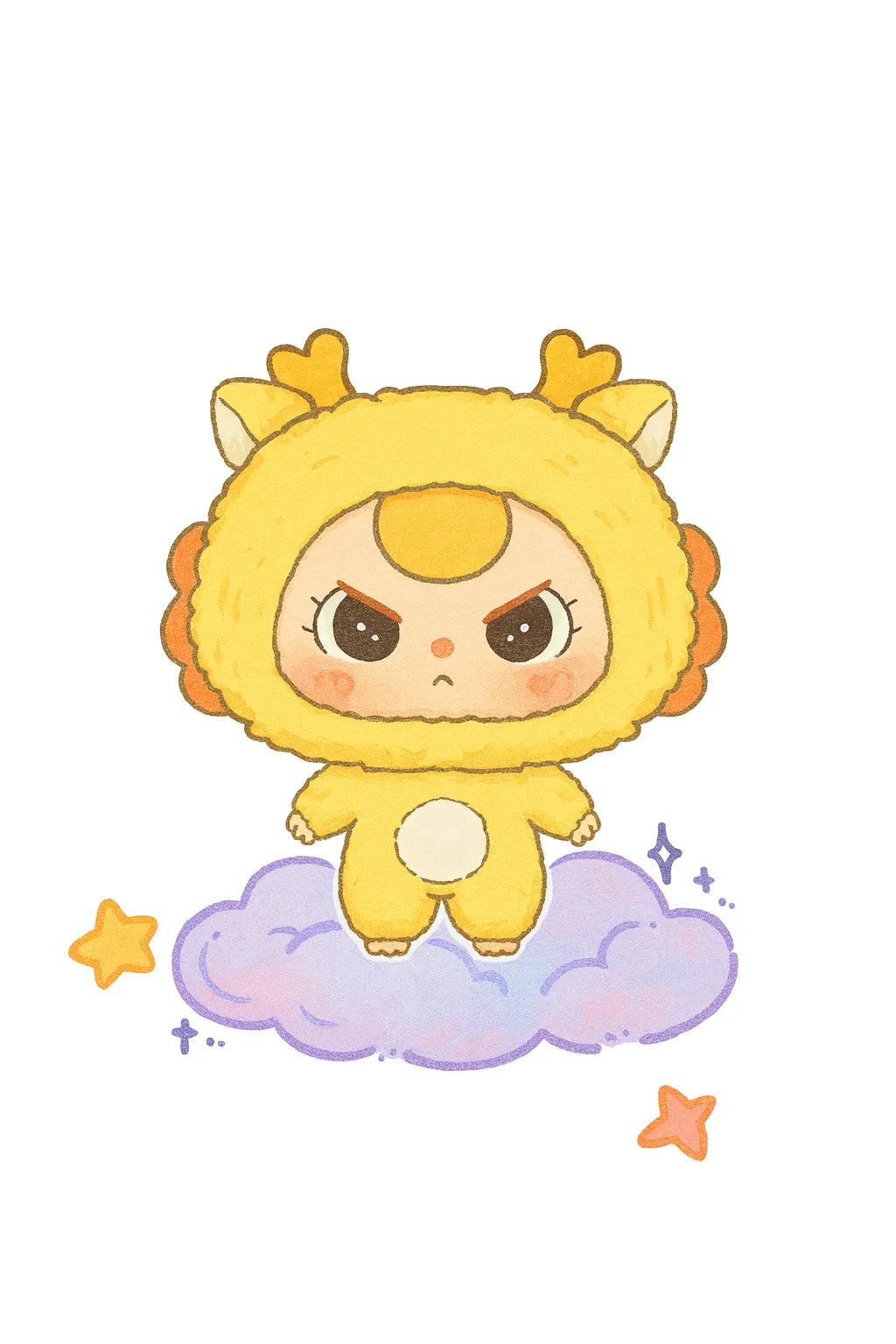 Baby Three Big Head Zipper Bag