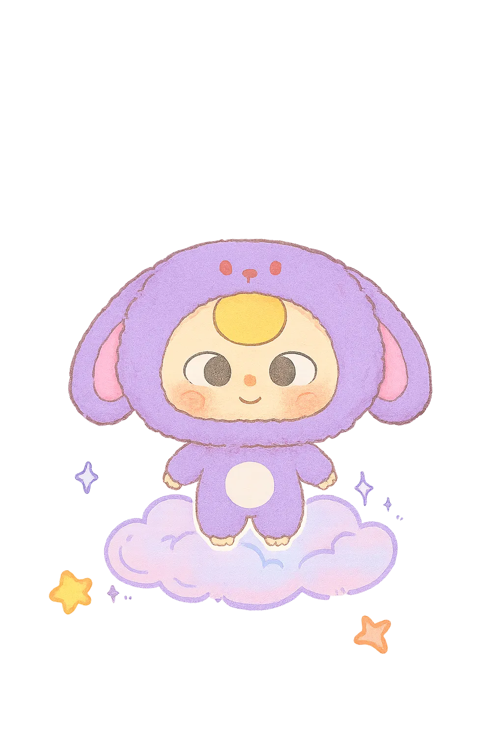 Baby Three Big Head Zipper Bag