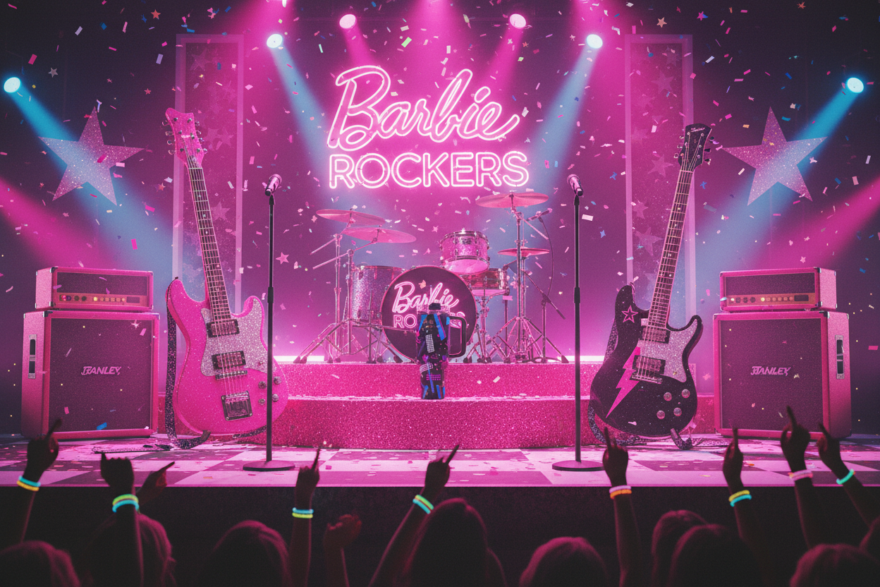 Barbie Rockers in Barbie Scene