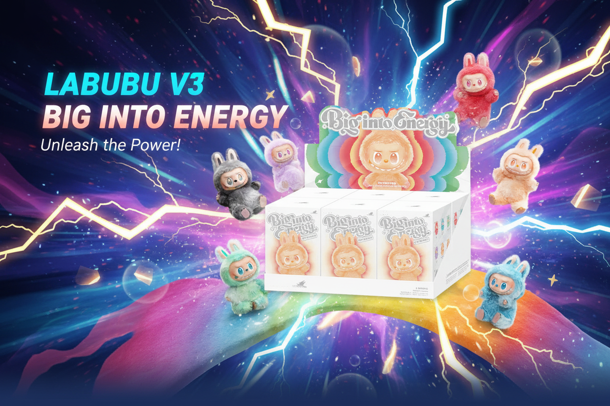 Labubu V3 Big Into Energy Website Banner